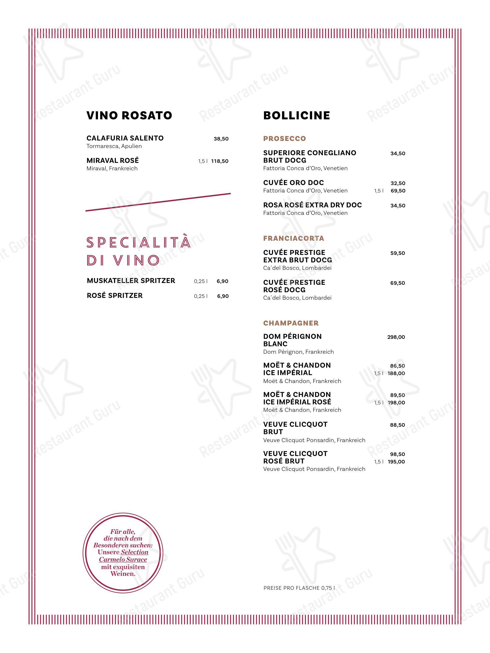 Меню десерта SURACE Ristorante LentiaCity - Детское