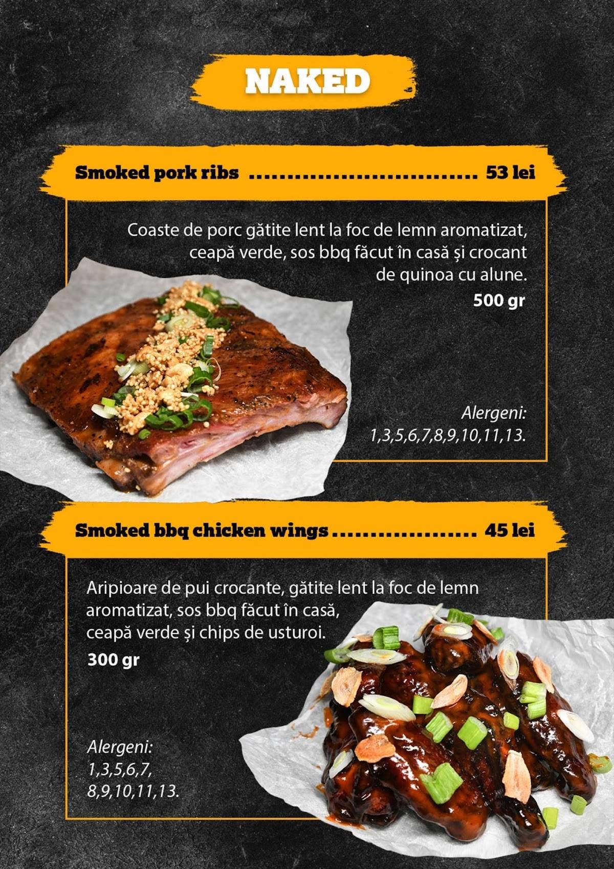smoKING bbq меню