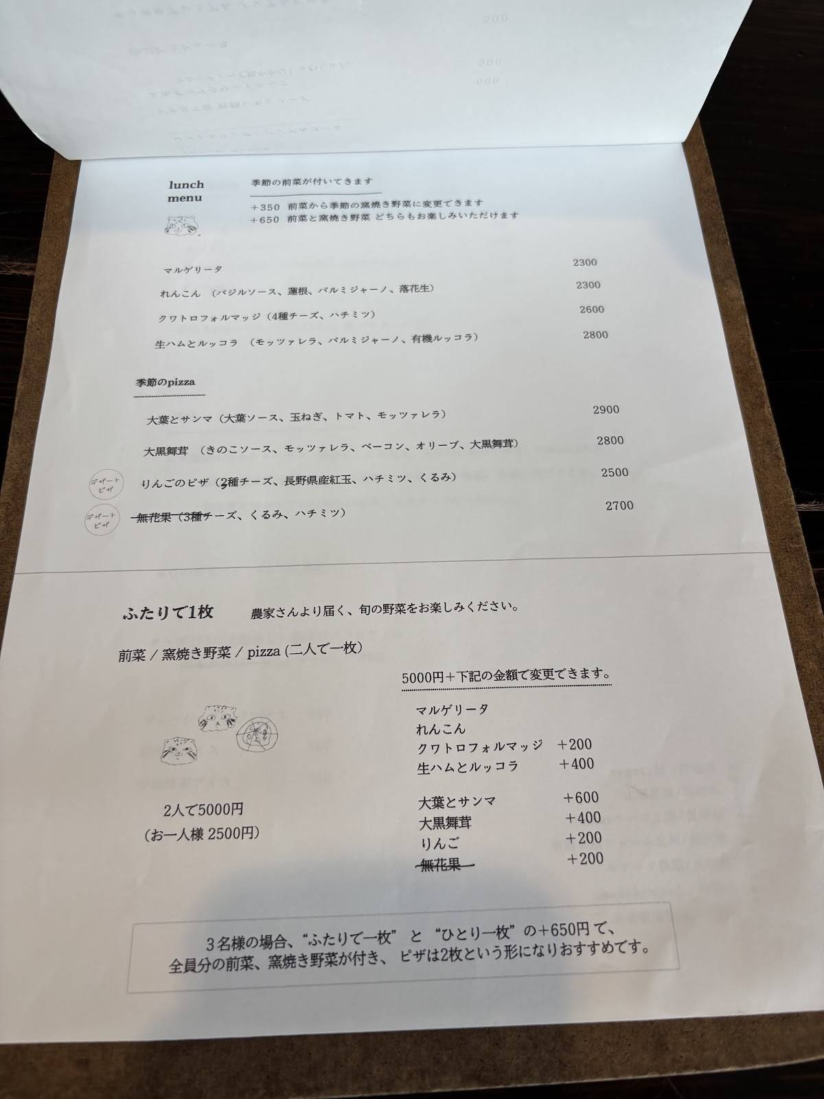 薪窯pizza PACOOK меню