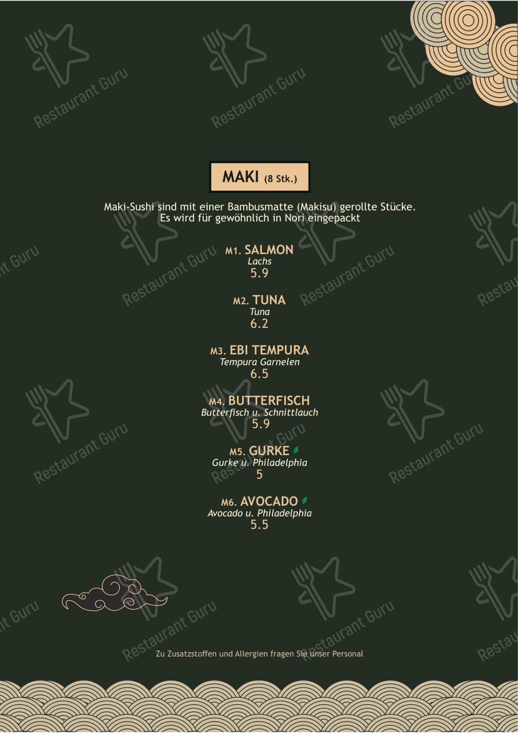 Меню напитков ресторана 2PM Restaurant