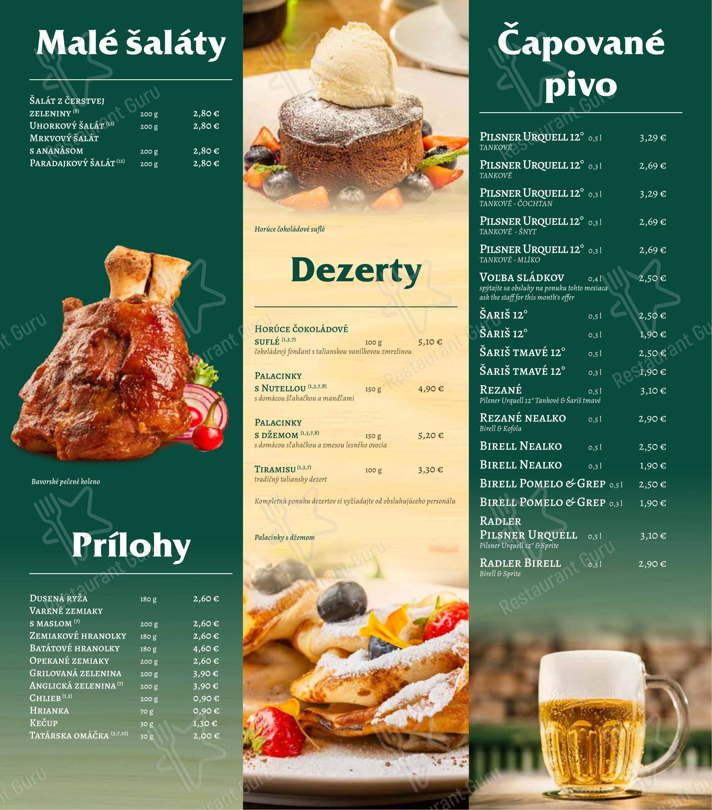 Wine Menu ресторана Andiamo в Праге