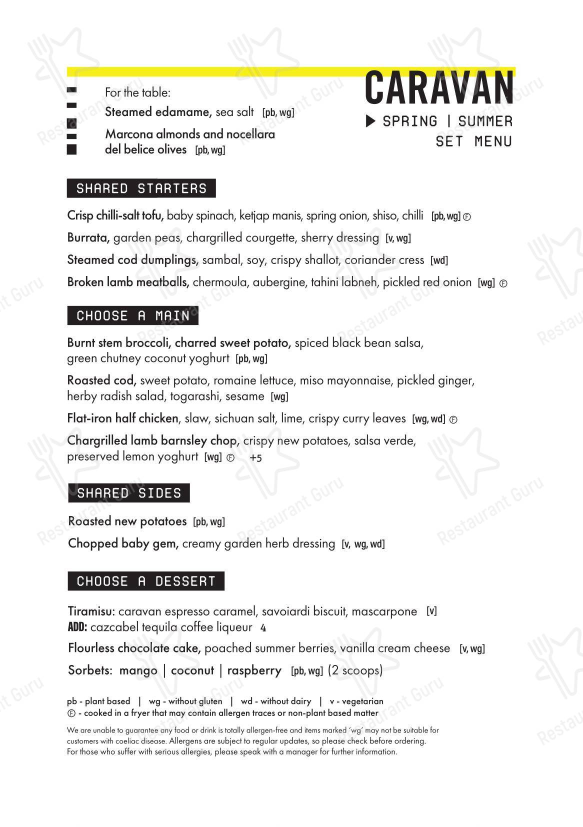 Caravan King's Cross в Лондоне - Wine Menu