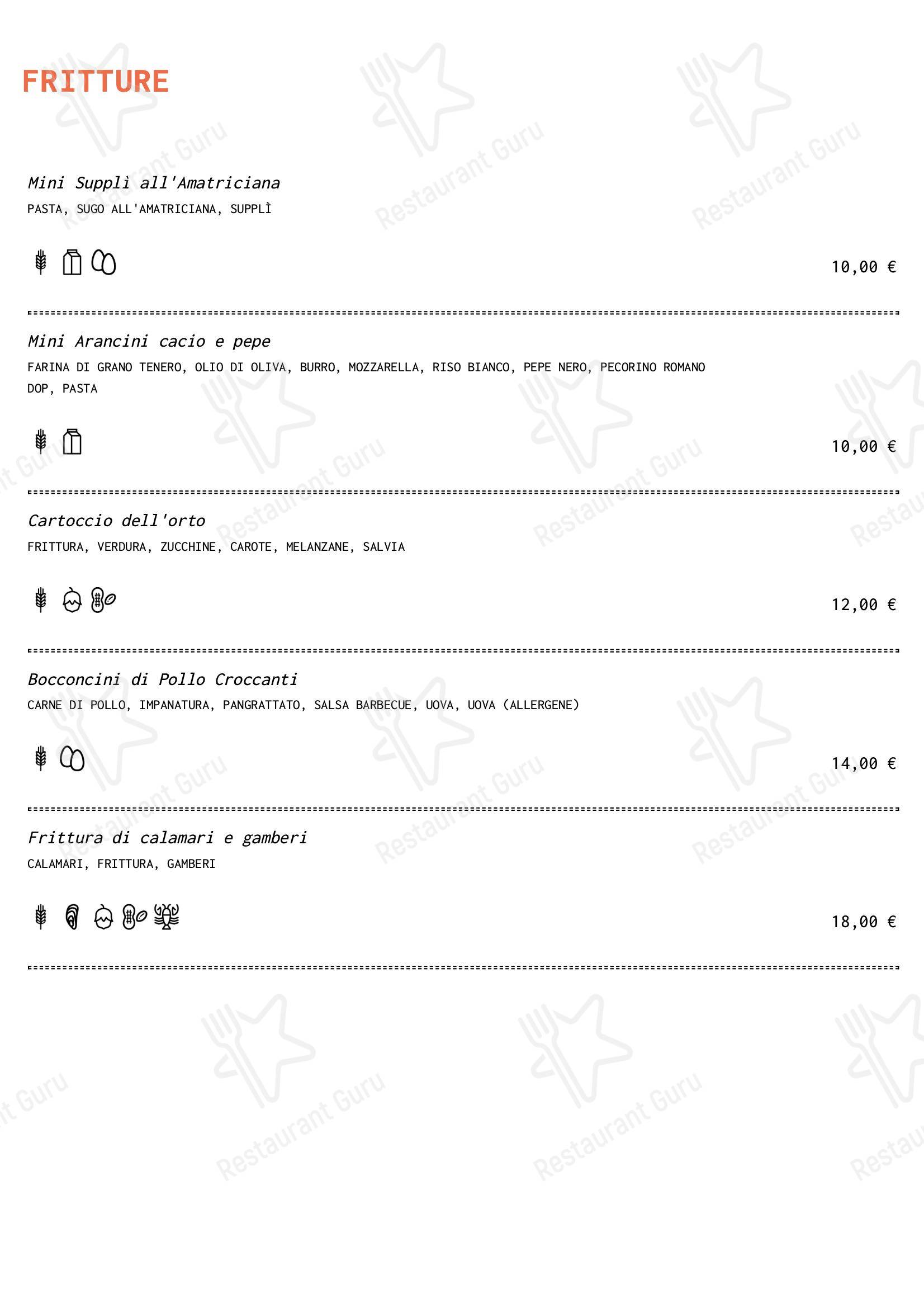 Меню паба и бара Carrots Cafè - Меню