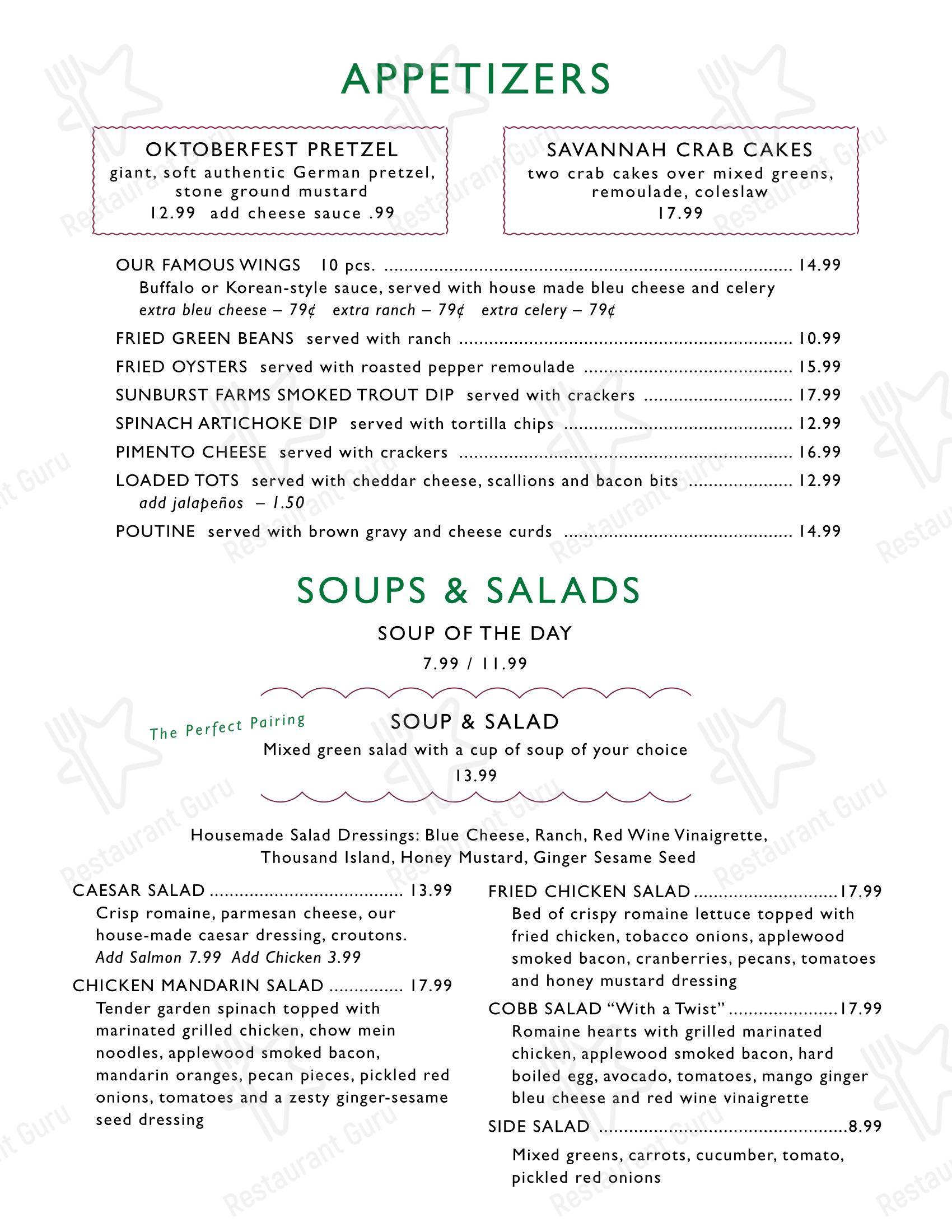 菜单 ресторана Cornucopia Restaurant в Кашьерсе