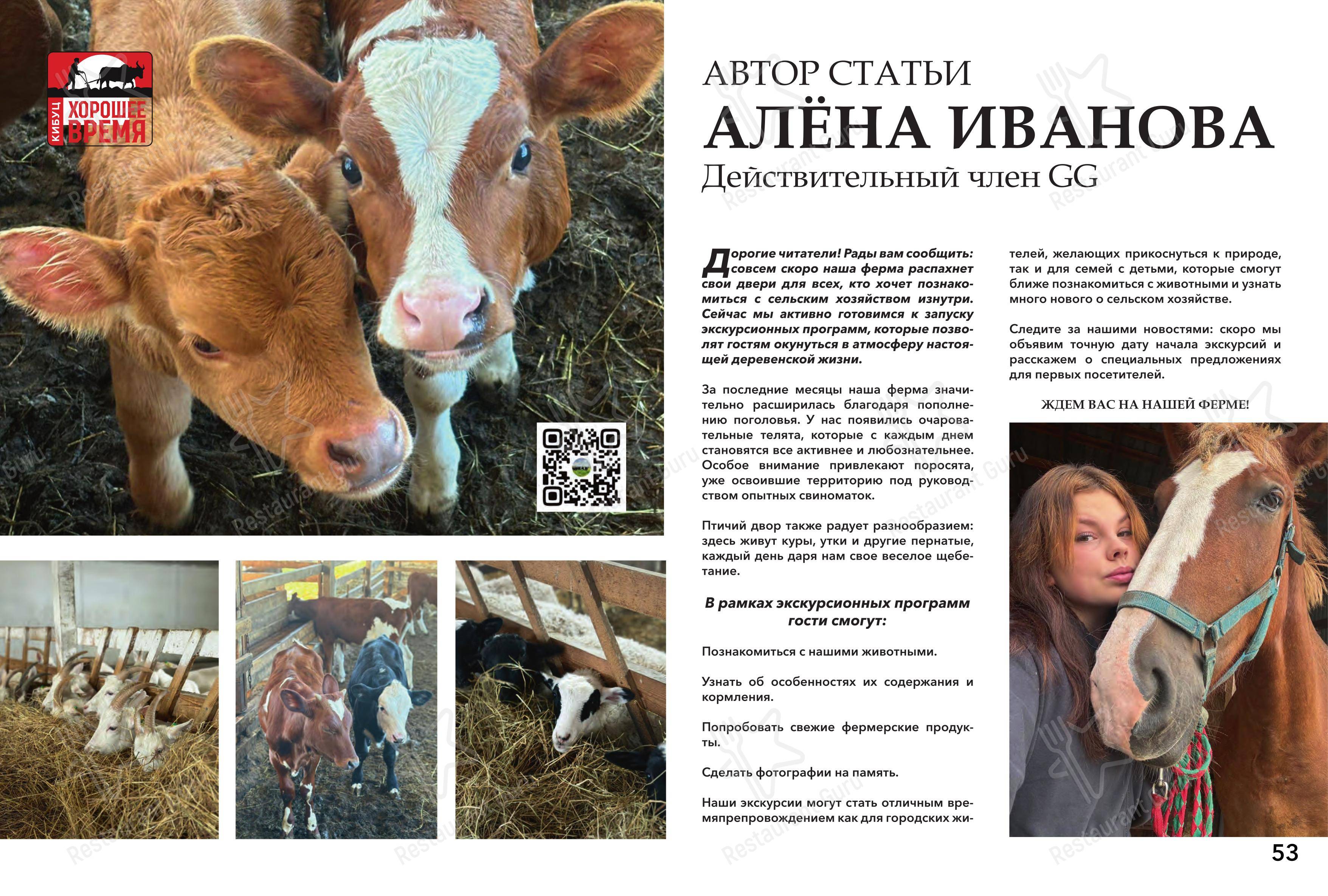 Меню ресторана SV в Пушкине