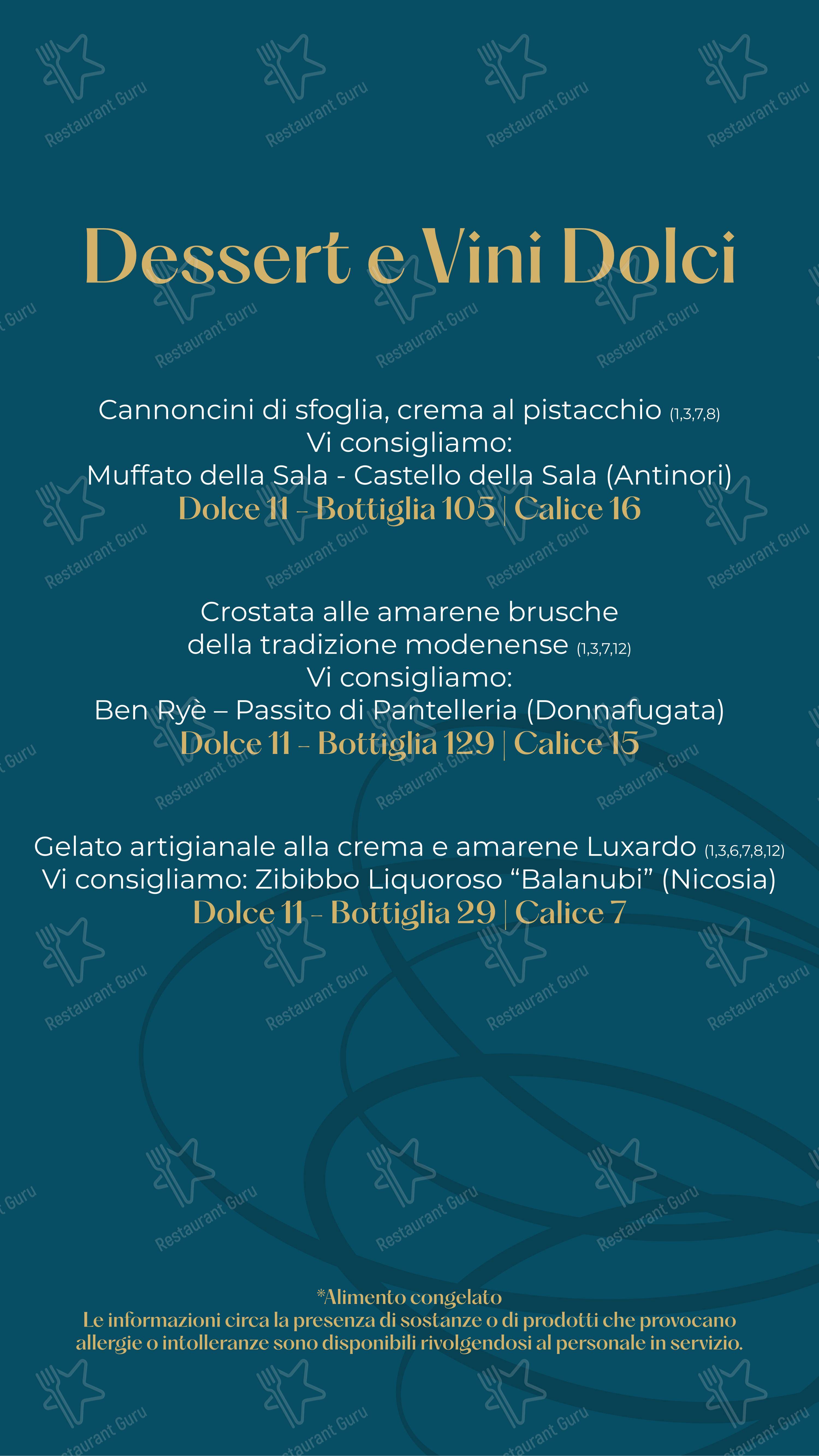 菜单 ресторана SottoLuce - Ristorante в Модене