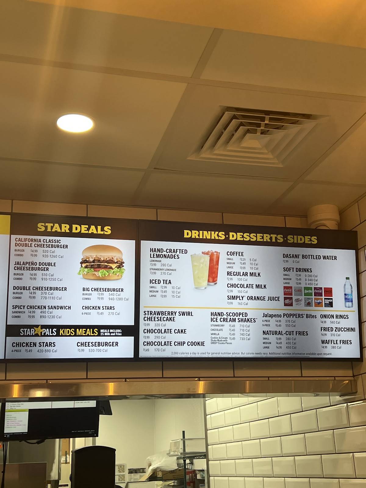 Carl's Jr. меню