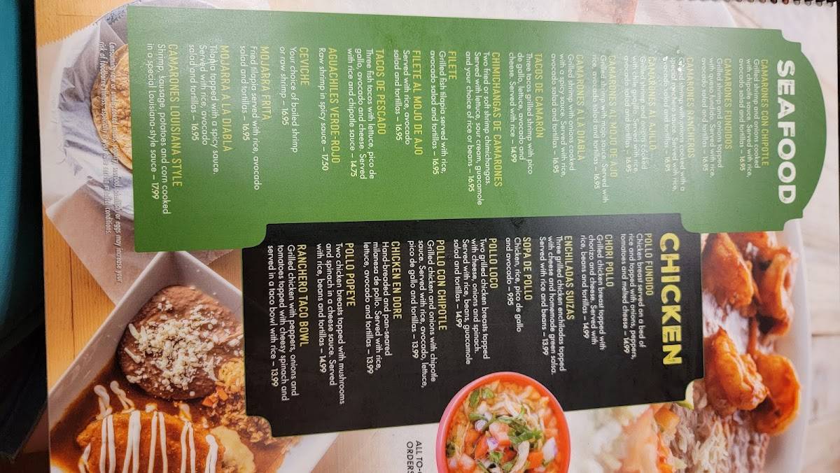 El Ranchero Mexican Restaurant меню