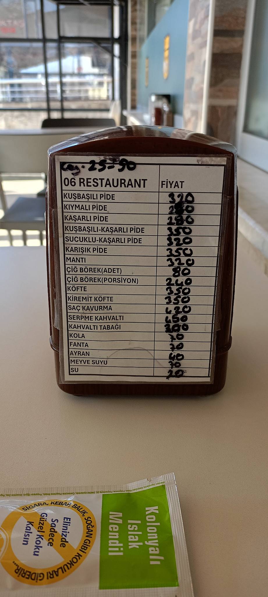 06 Restaurant pide Çiğbörek mantı меню