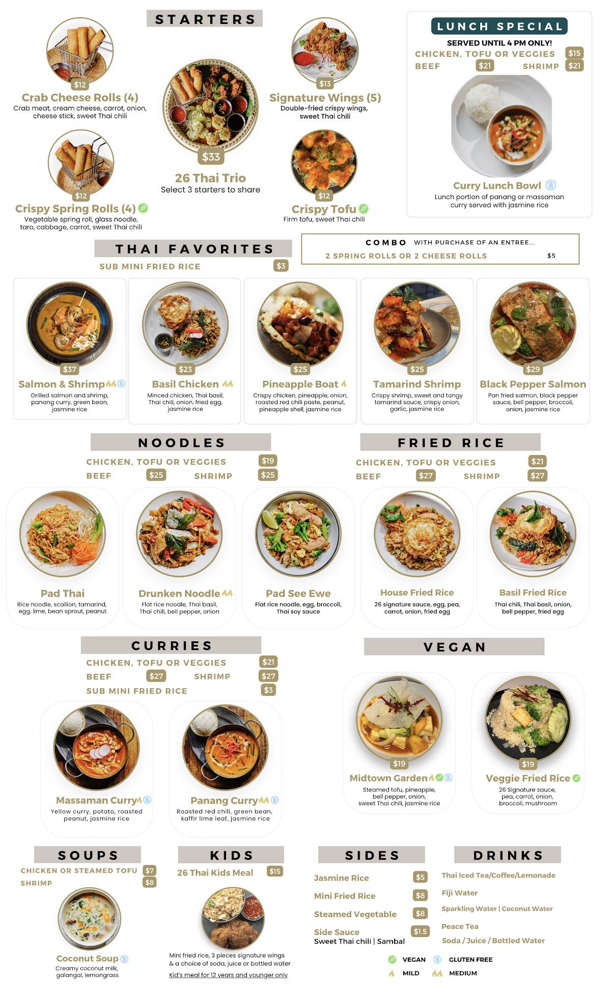 26 Thai Kitchen (Colony Square) меню