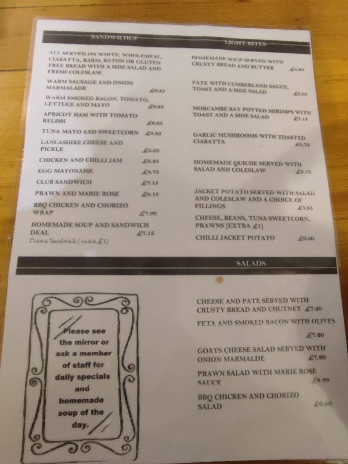 65 Cafe меню