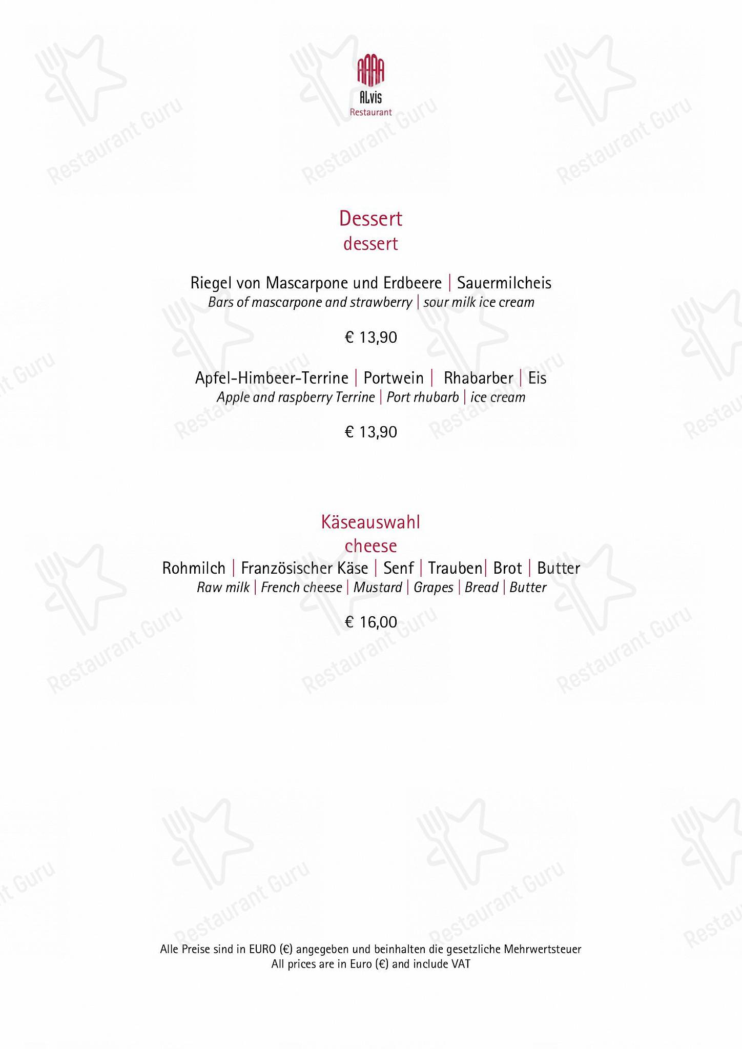 martas Restaurant Alvis в Берлине - Christmas Menu