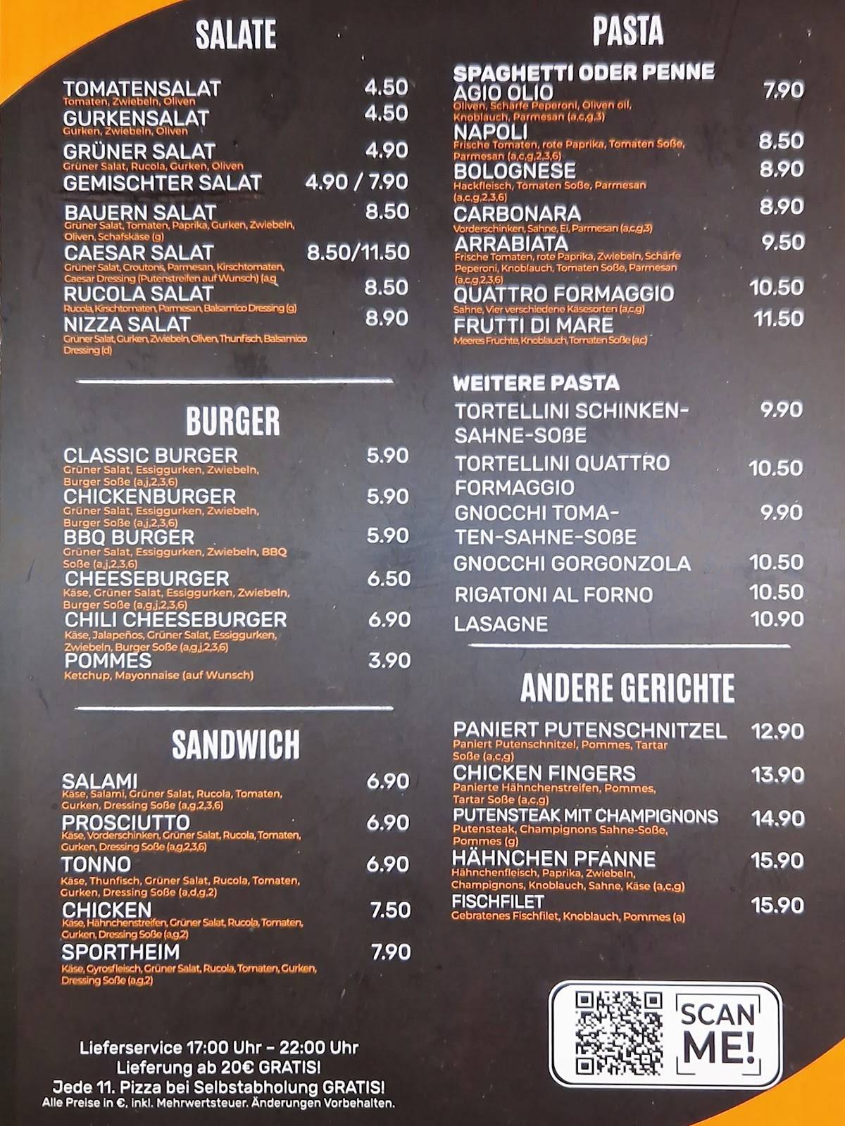 ASV Rott/Inn Sportheim меню