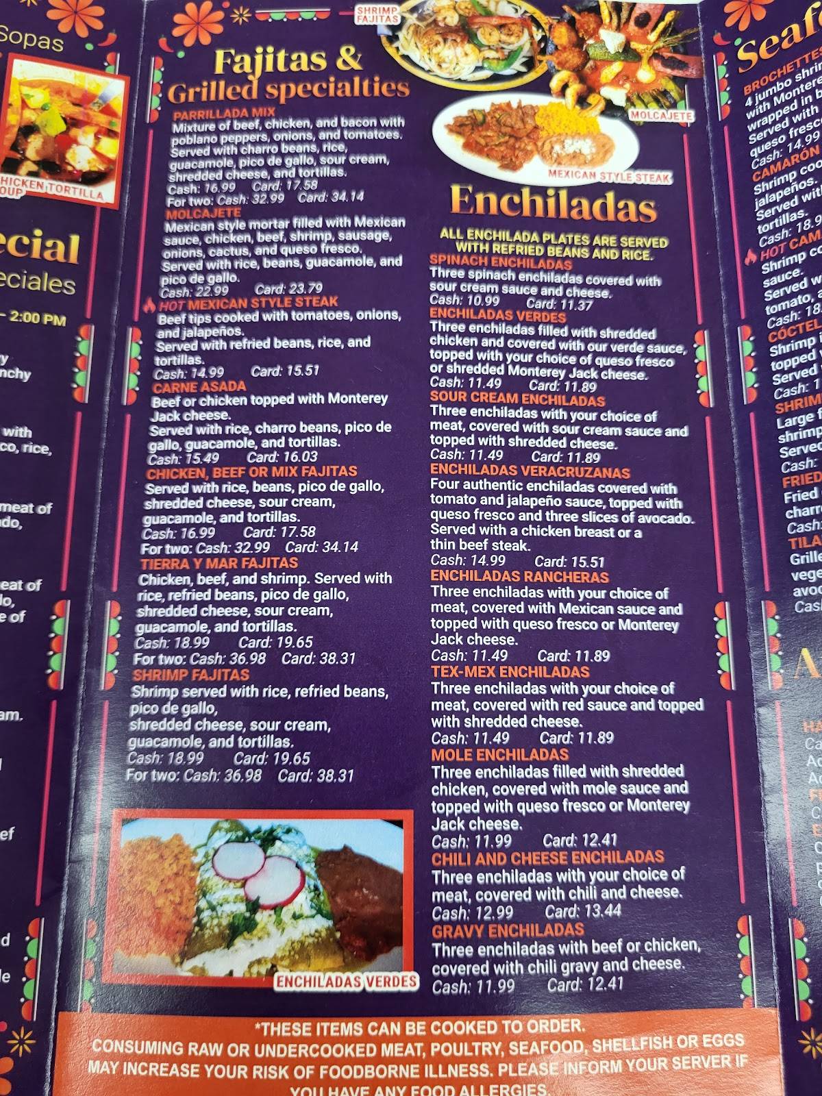 Abuela's Mexican Restaurant меню
