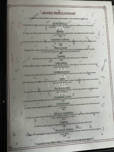Acapulco Restaurant меню