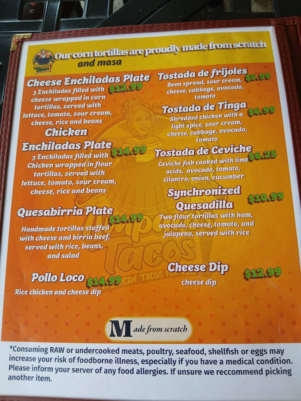 Amparo's Tacos меню