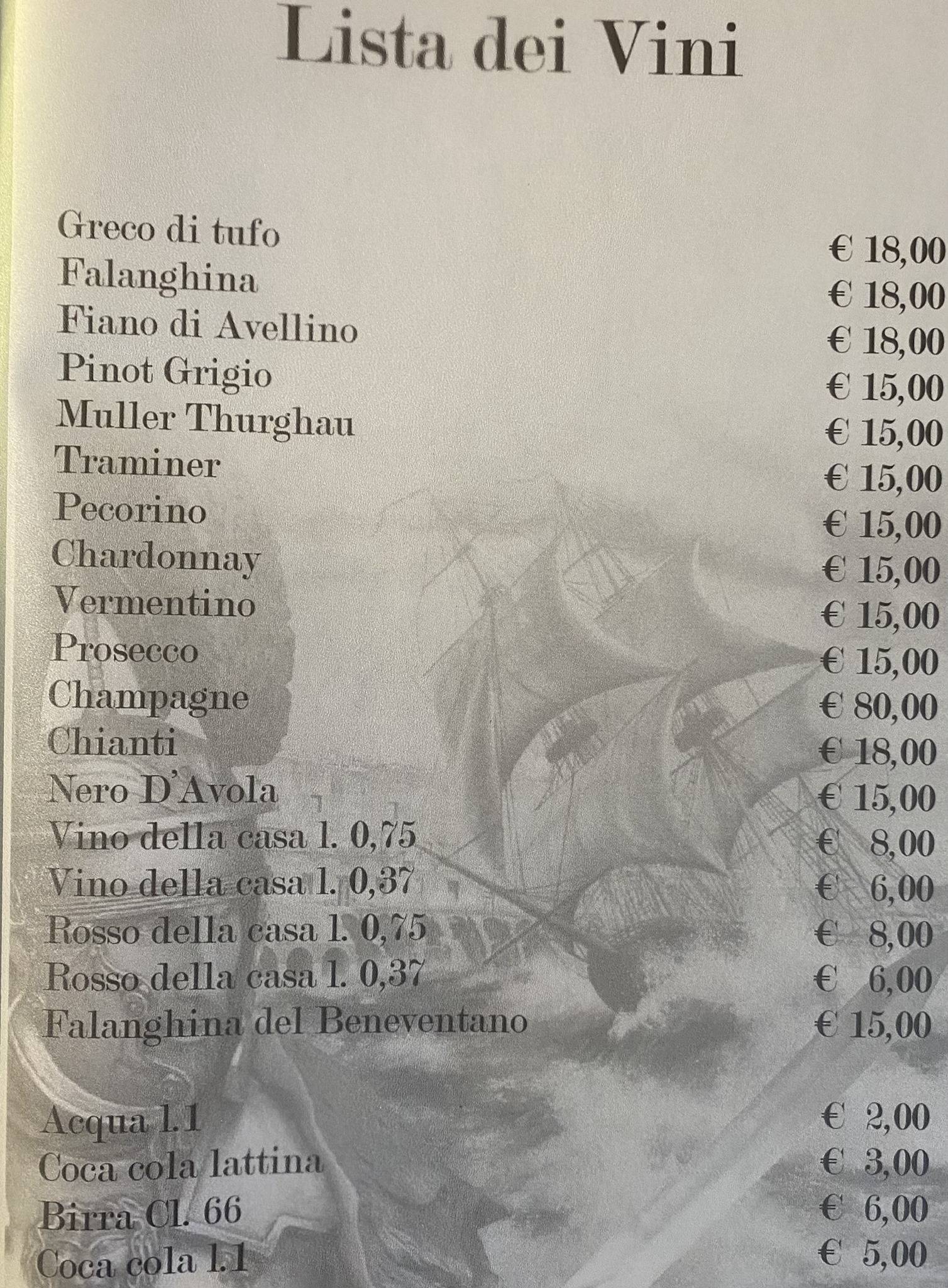 Angolo de' Trastevere меню