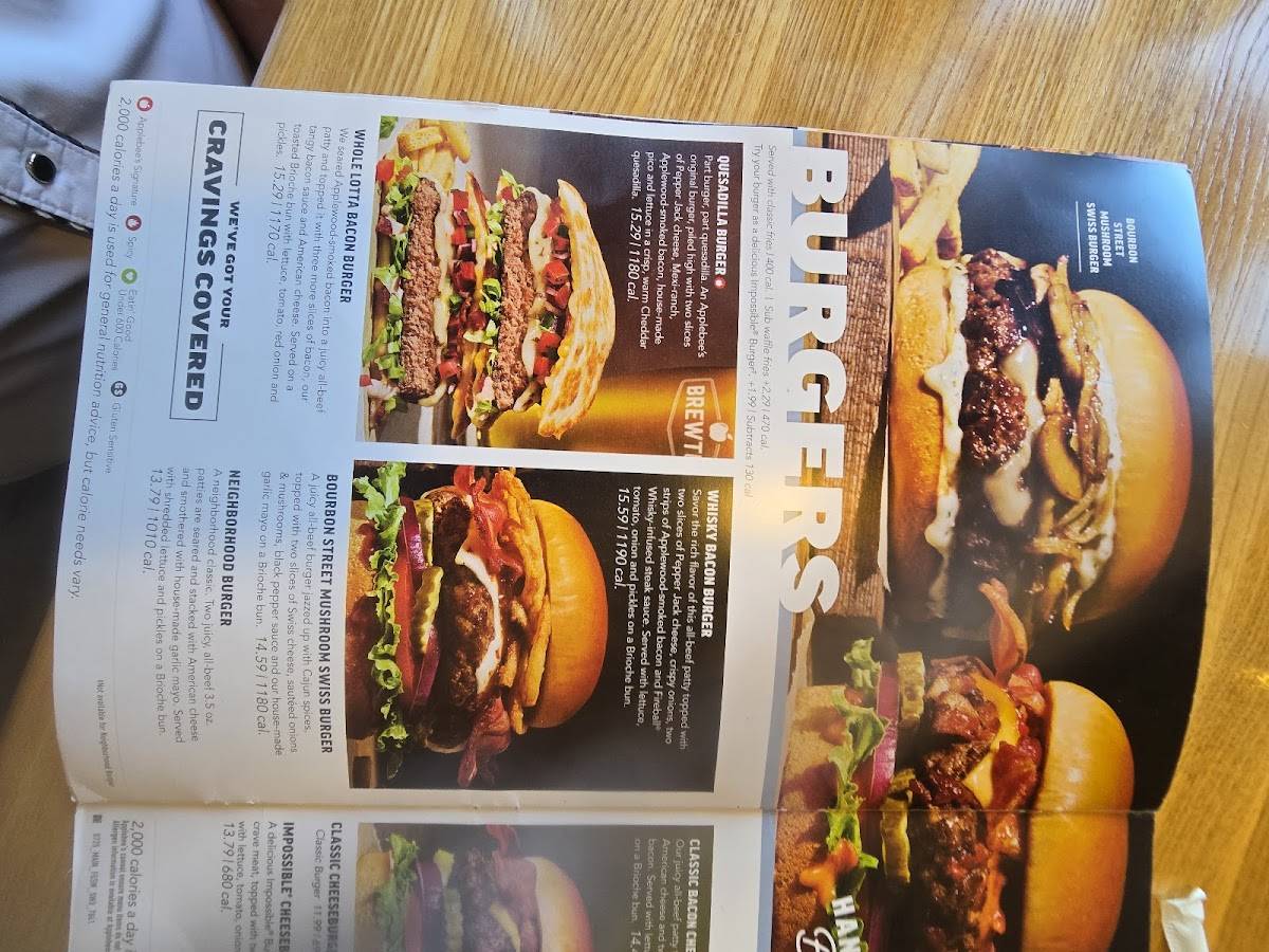 Applebee's Grill + Bar меню
