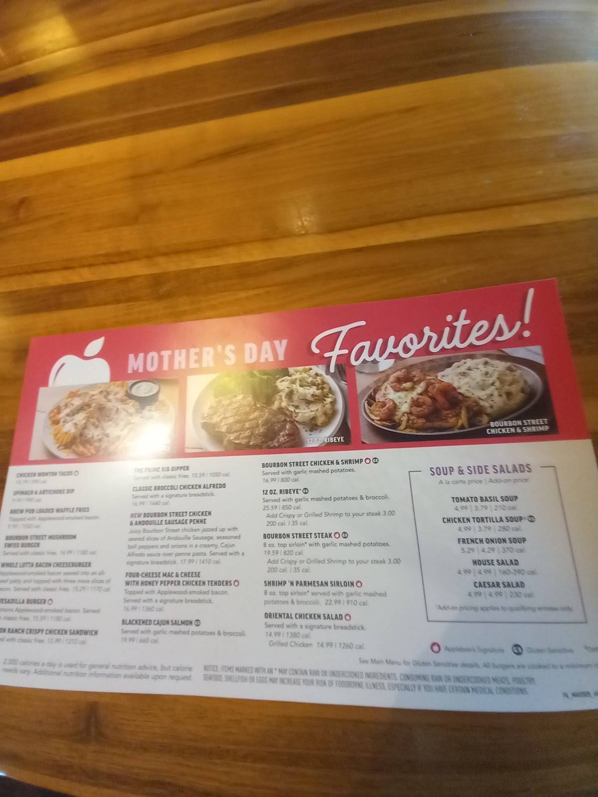 Applebee's Grill + Bar меню
