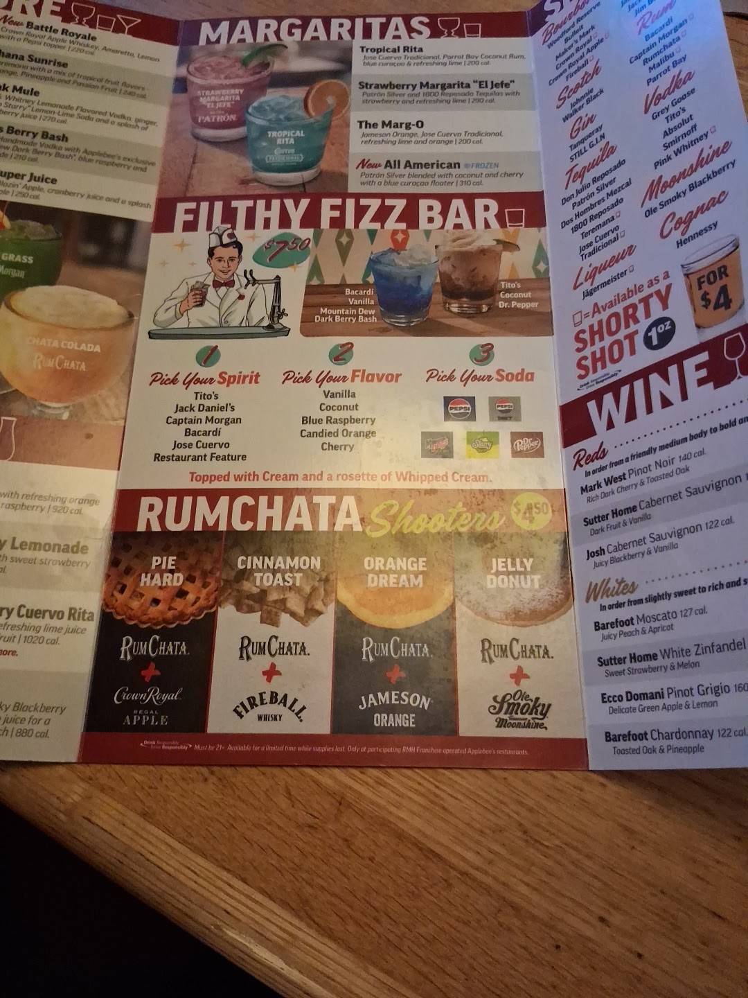 Applebee's Grill + Bar меню