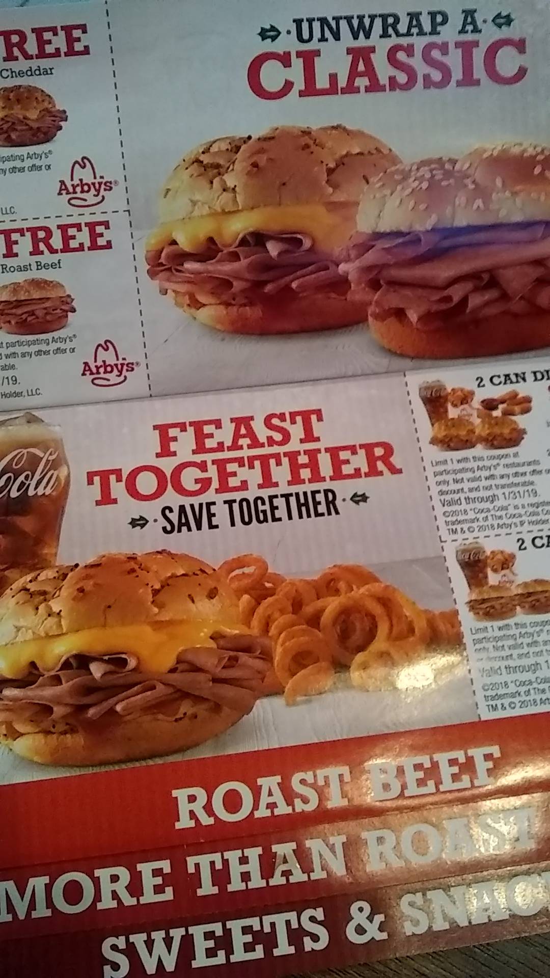Arby's меню