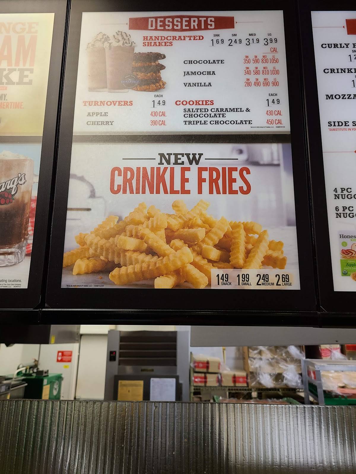 Arby's меню