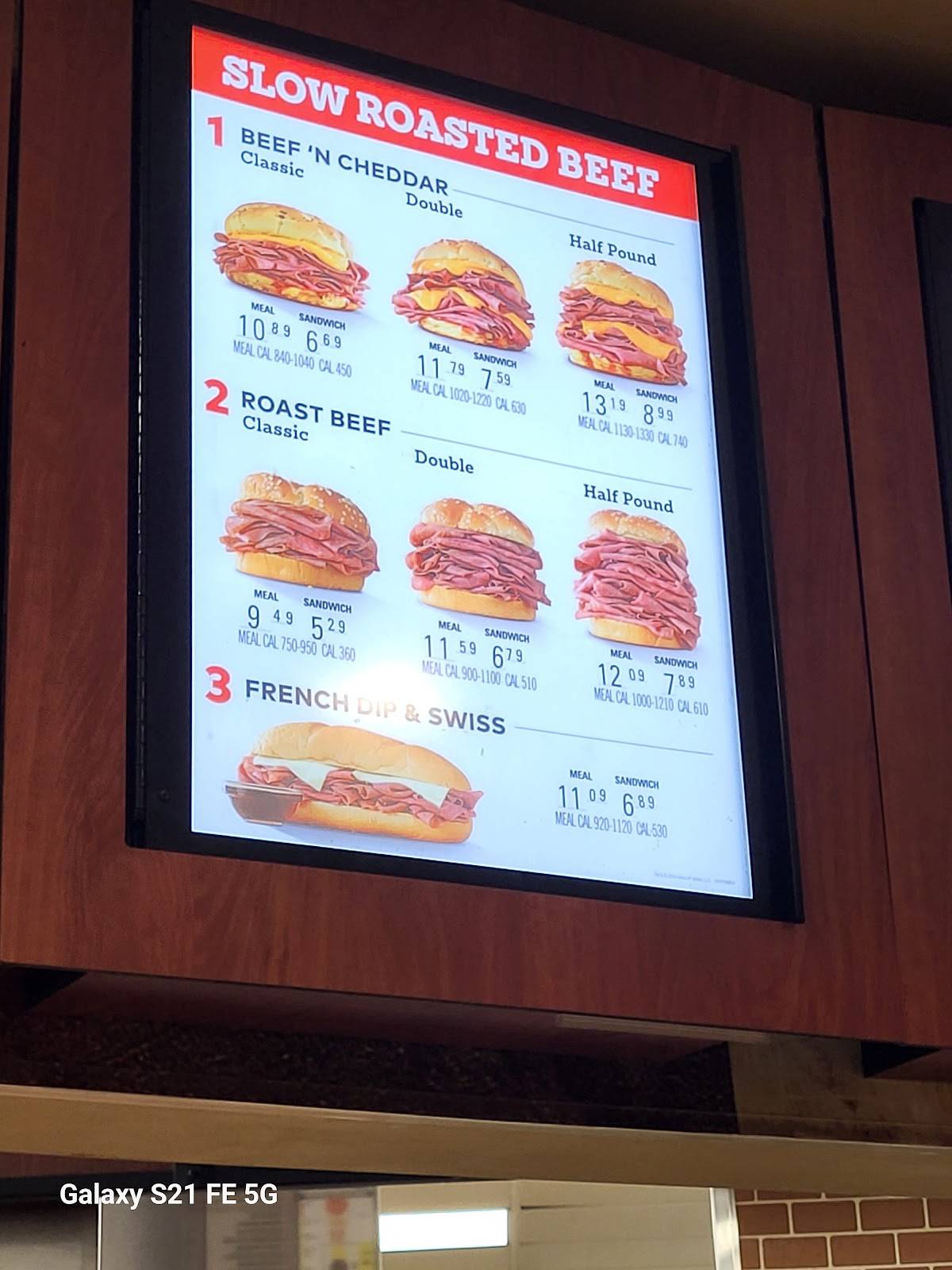 Arby's меню