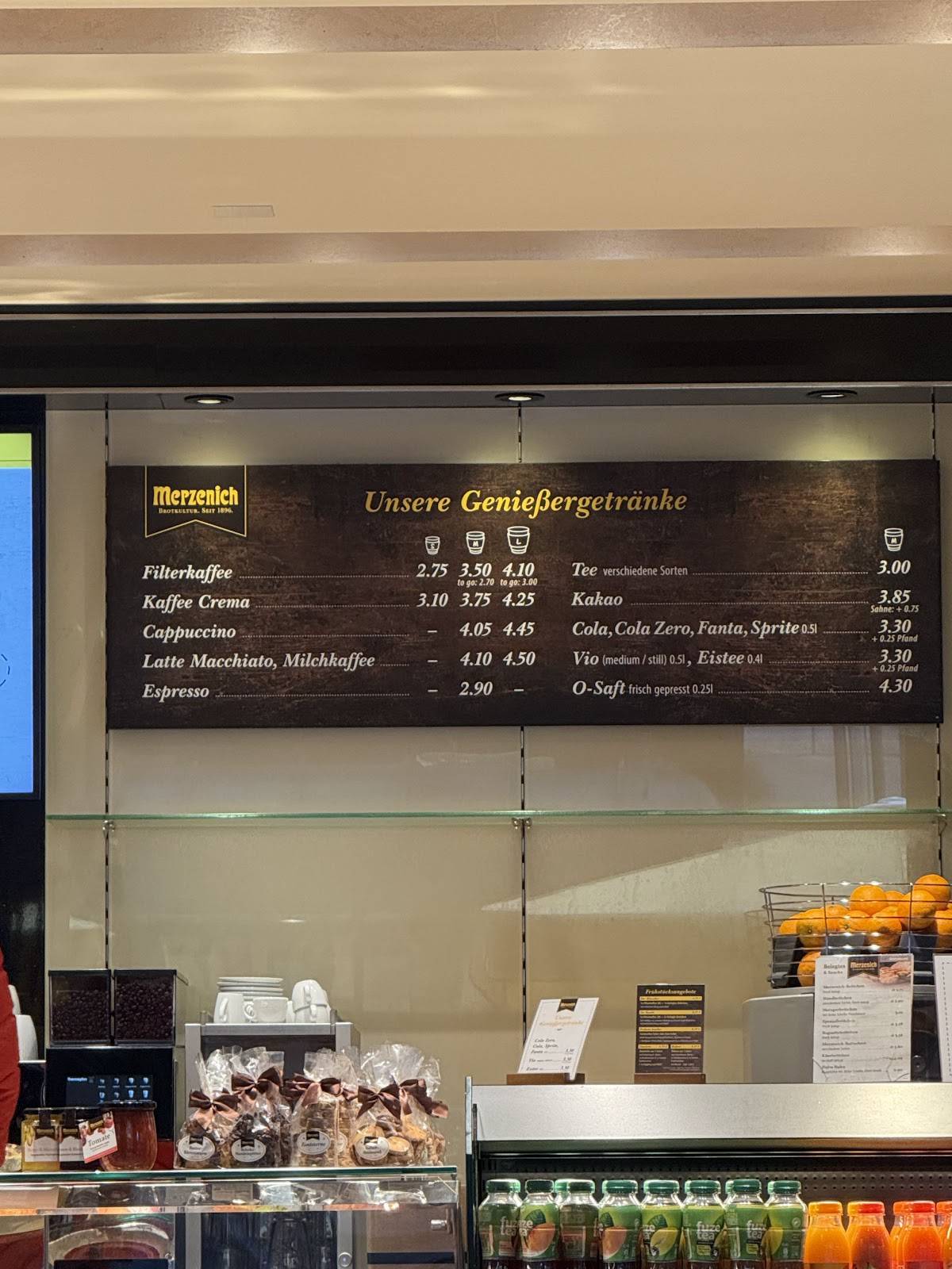 Bakery Merzenich on the High Street меню