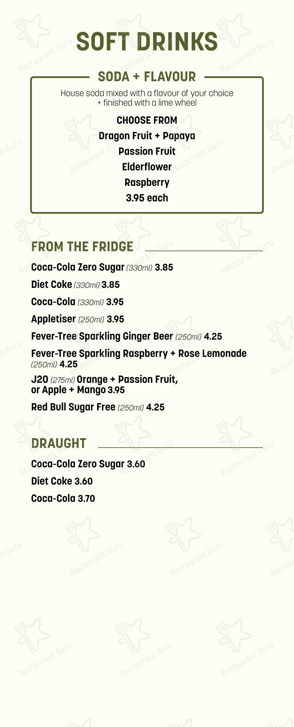 Bar + Block Steakhouse Belfast в Белфасте - 菜单