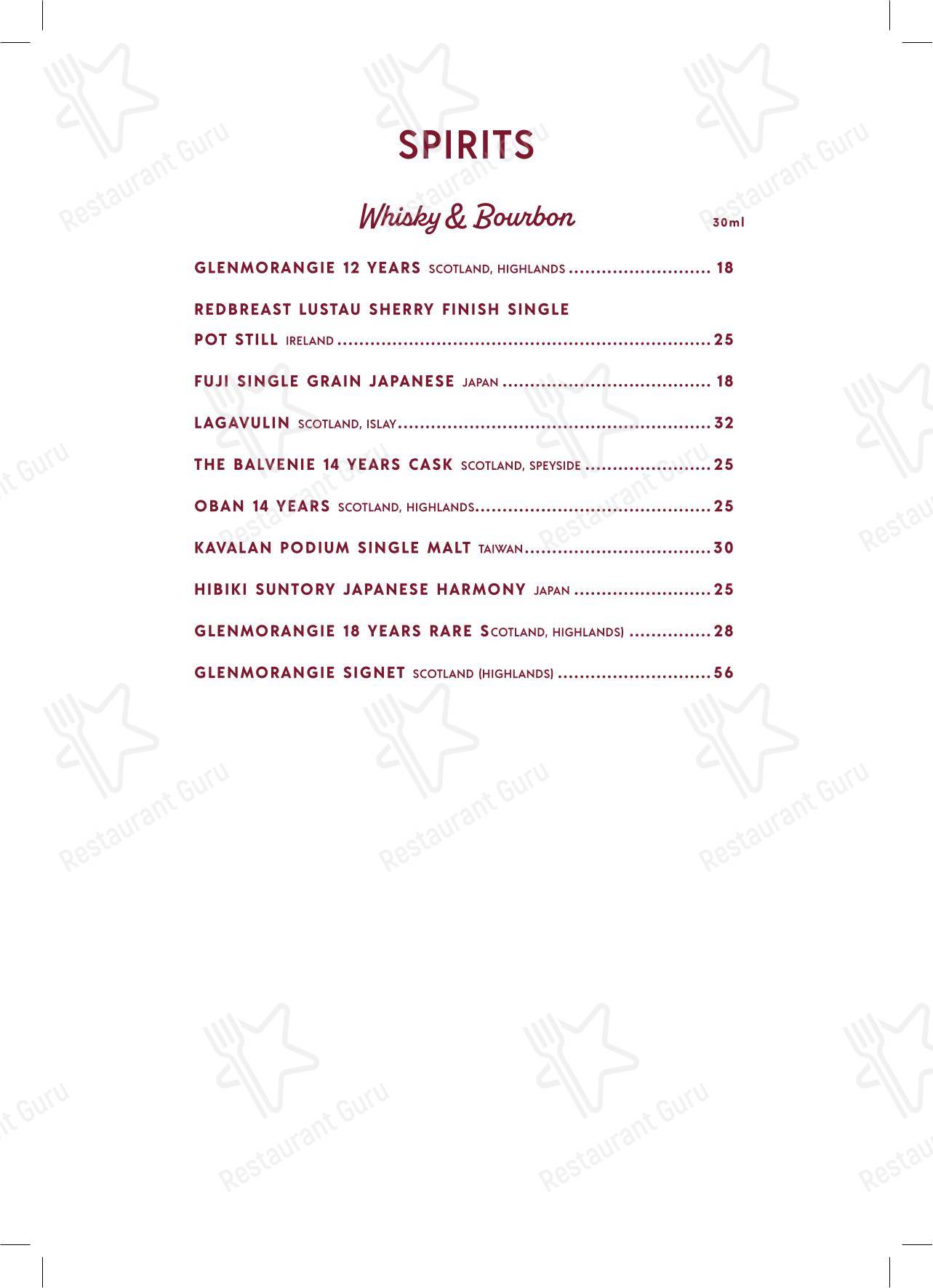 Boronia Catering Menu Pack ресторана Bar Infinita