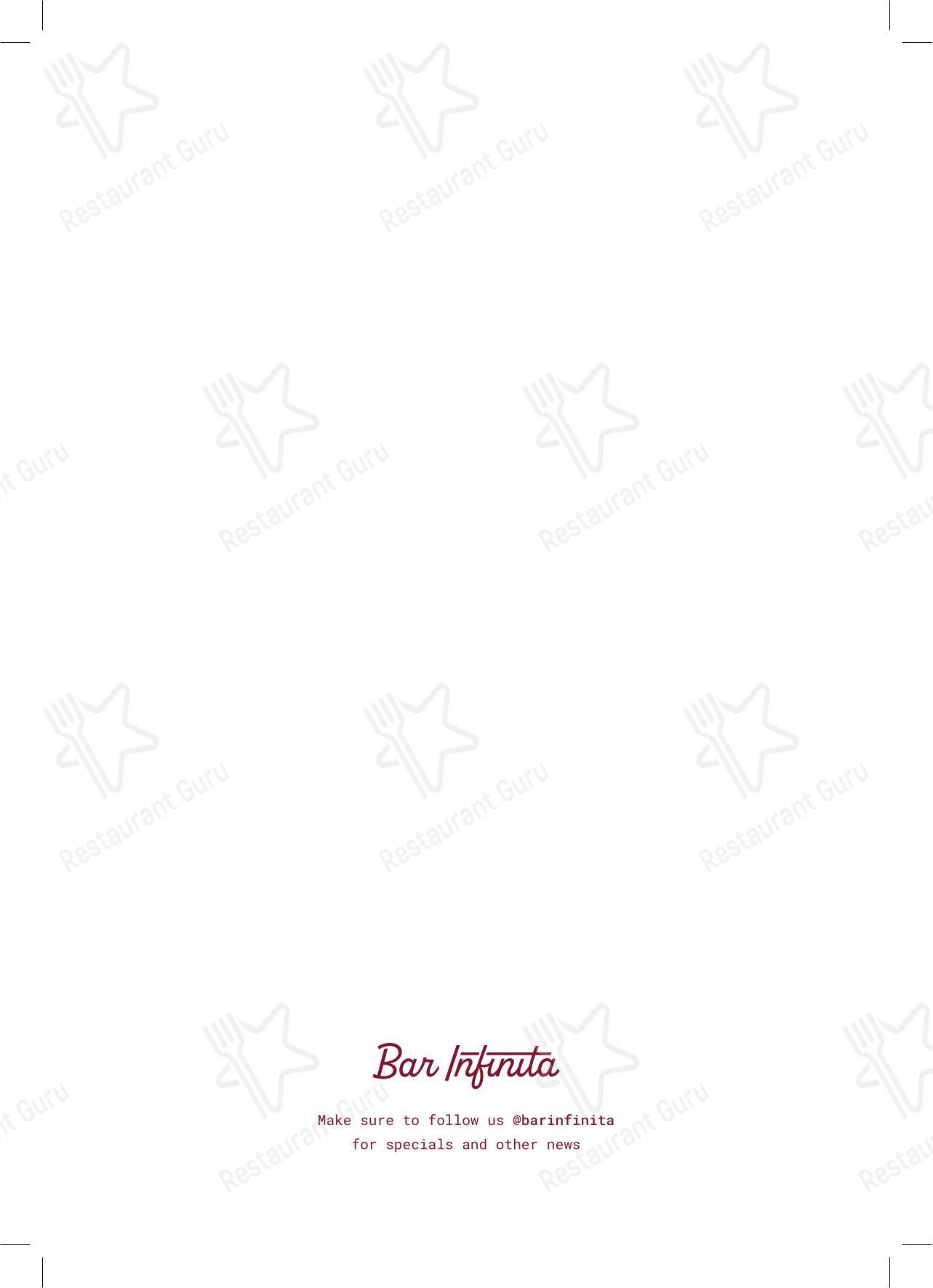 Меню ресторана Bar Infinita - Boronia Catering Menu Pack