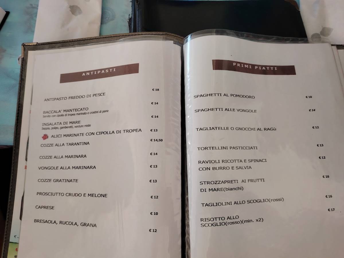 Bar Ristorante Riviera меню