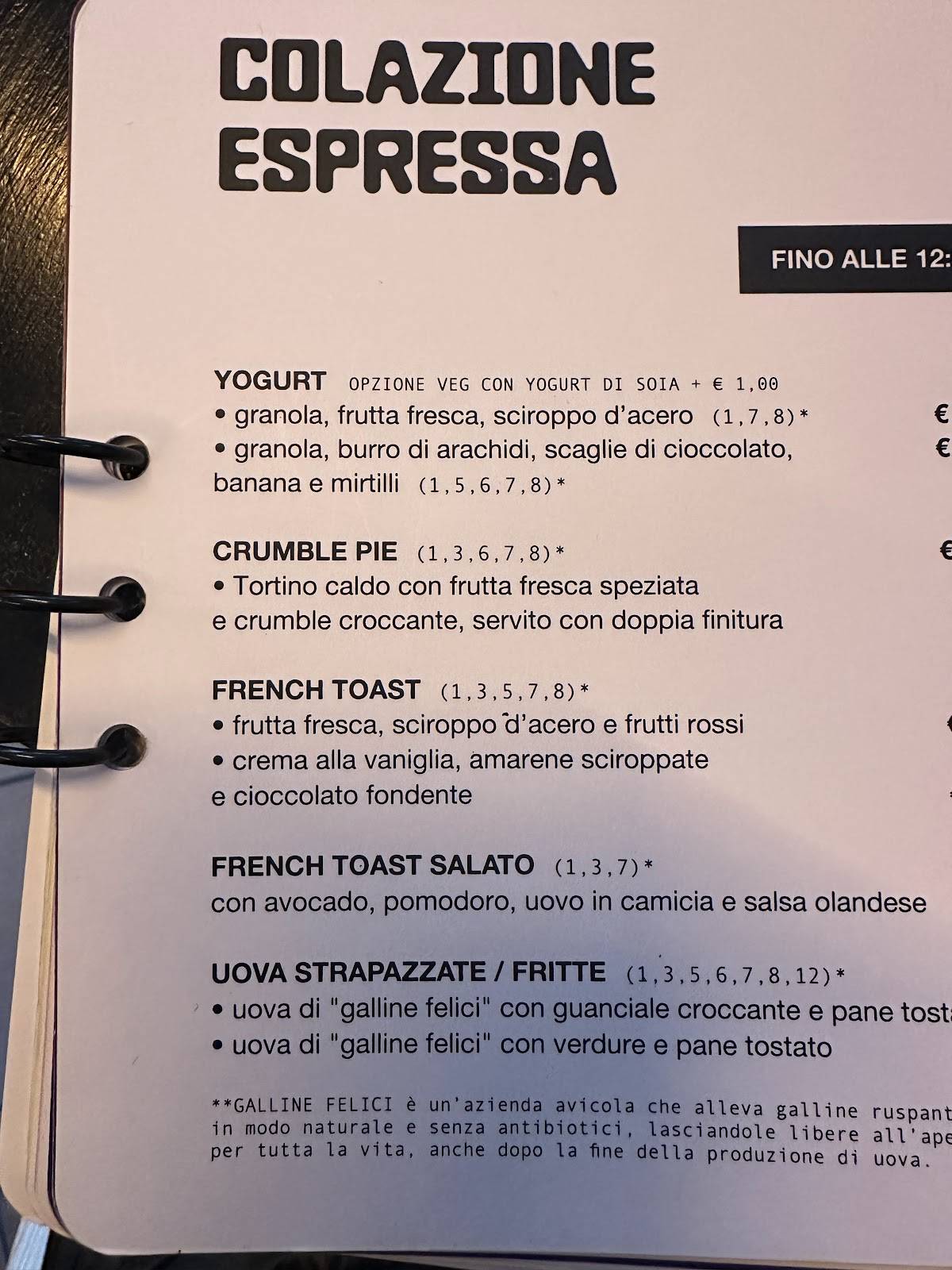 Bar Volo меню