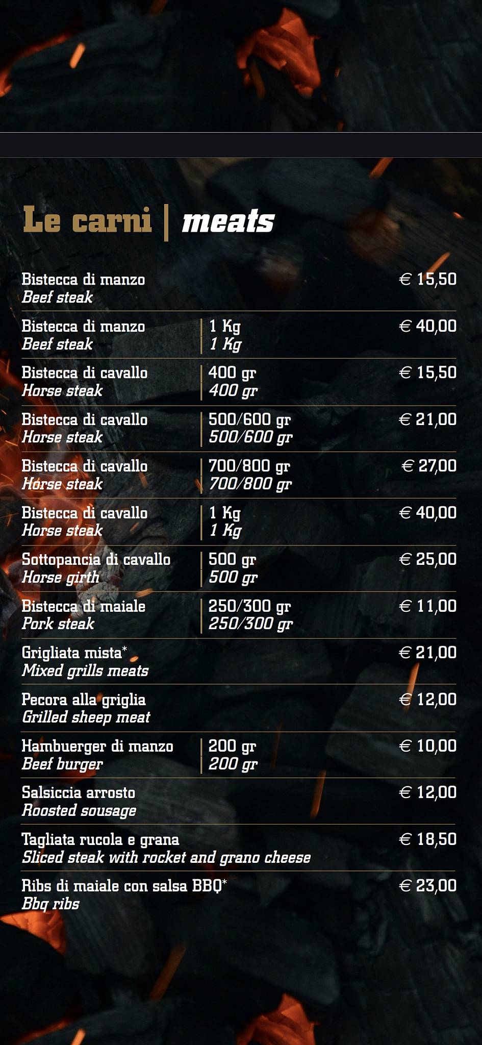Bar ristorante Pappa E Buffa меню