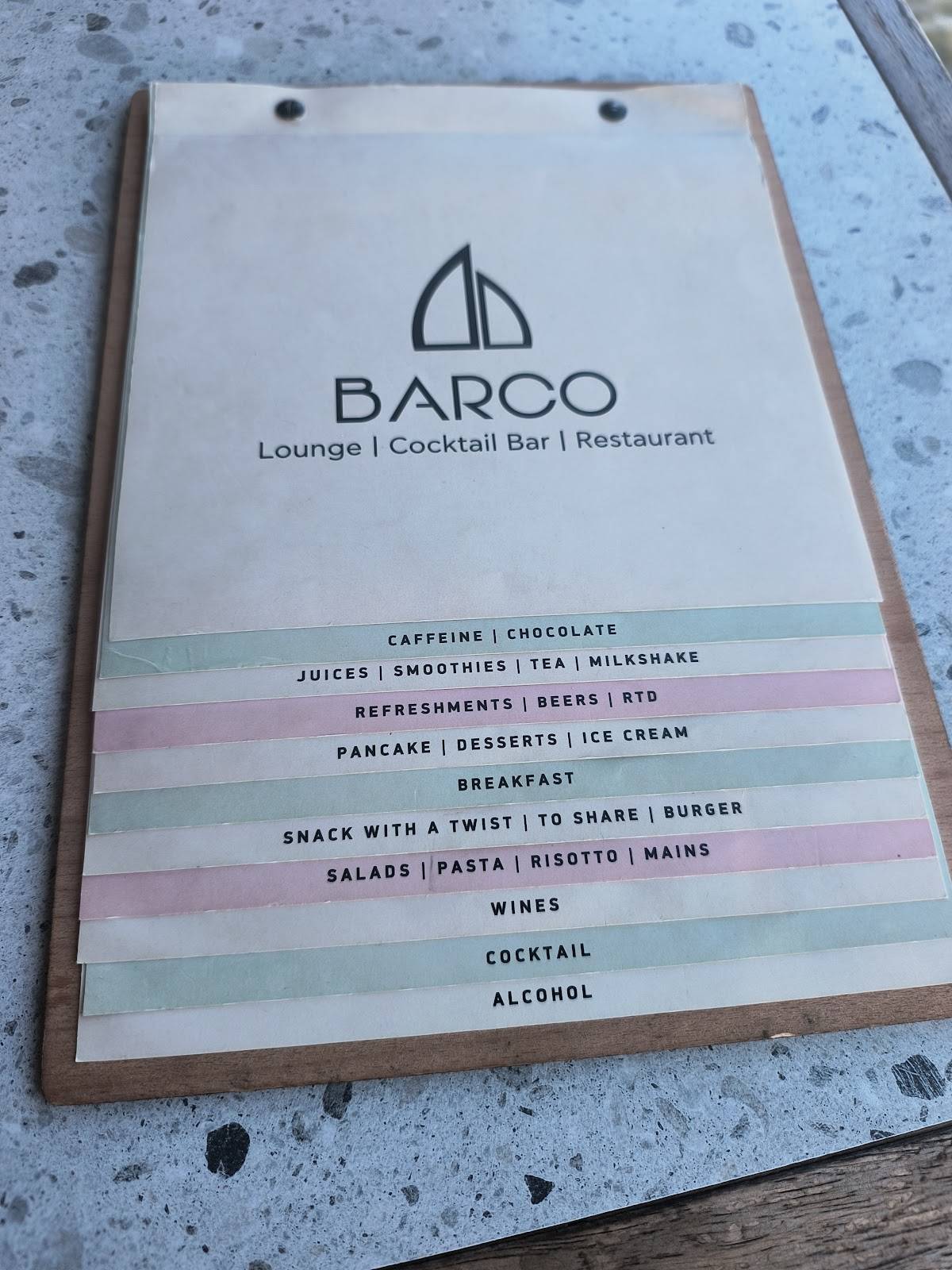 Barco меню