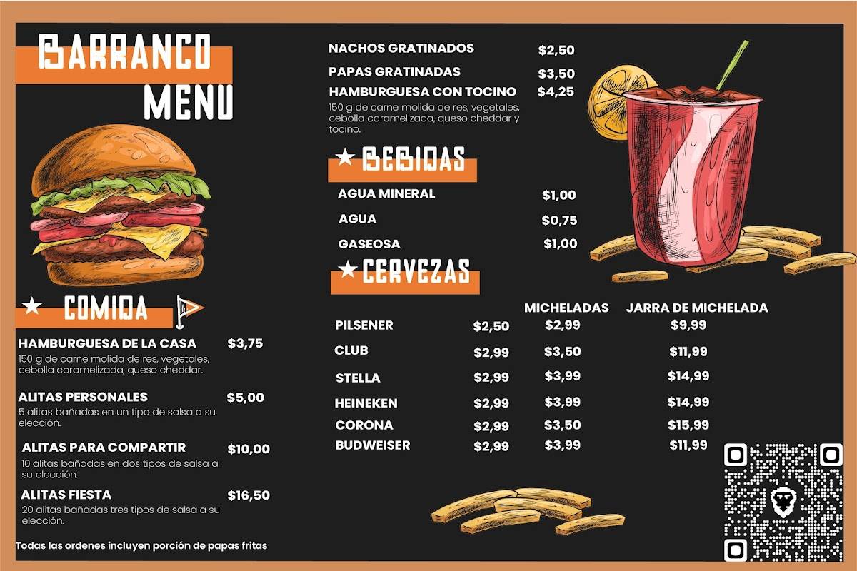 Barranco Bar меню