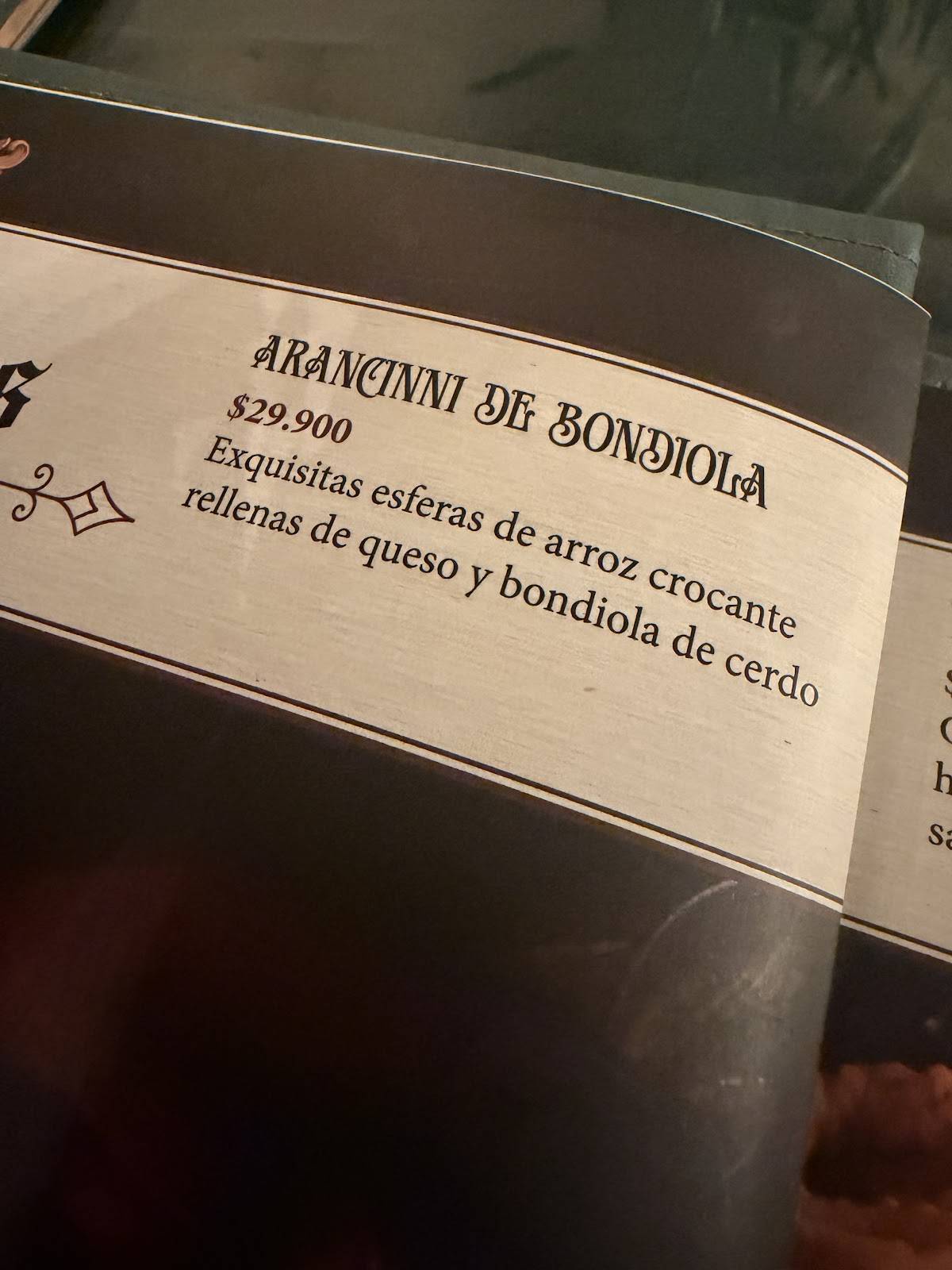 Ernesto Morales меню