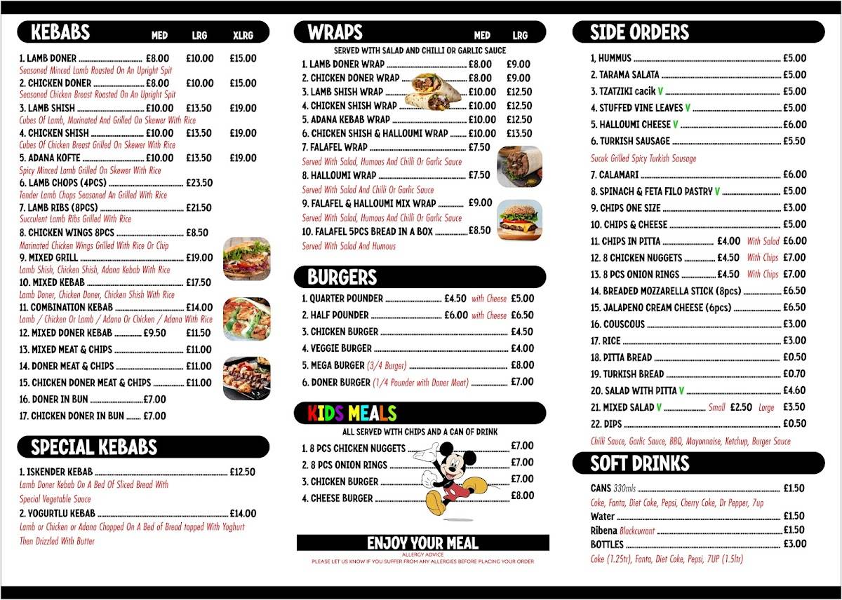 Basildon Turkish Grill меню