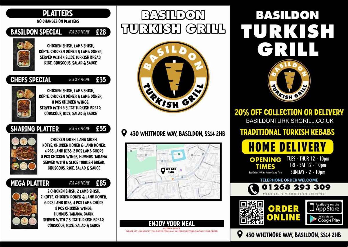 Basildon Turkish Grill меню