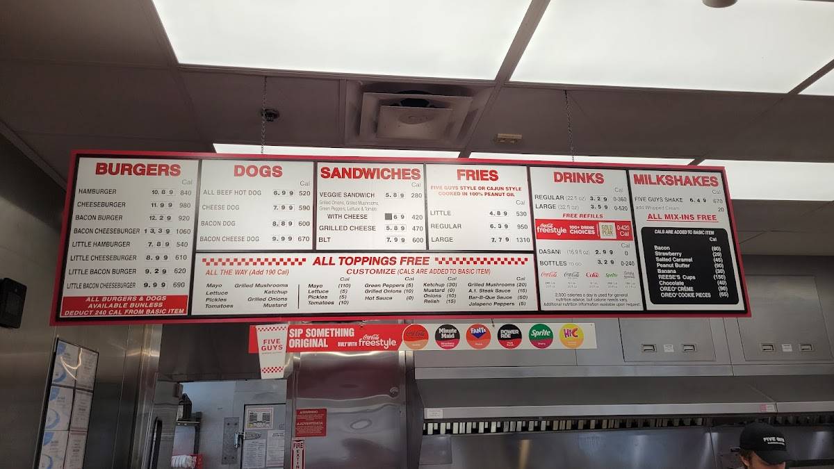 Five Guys меню