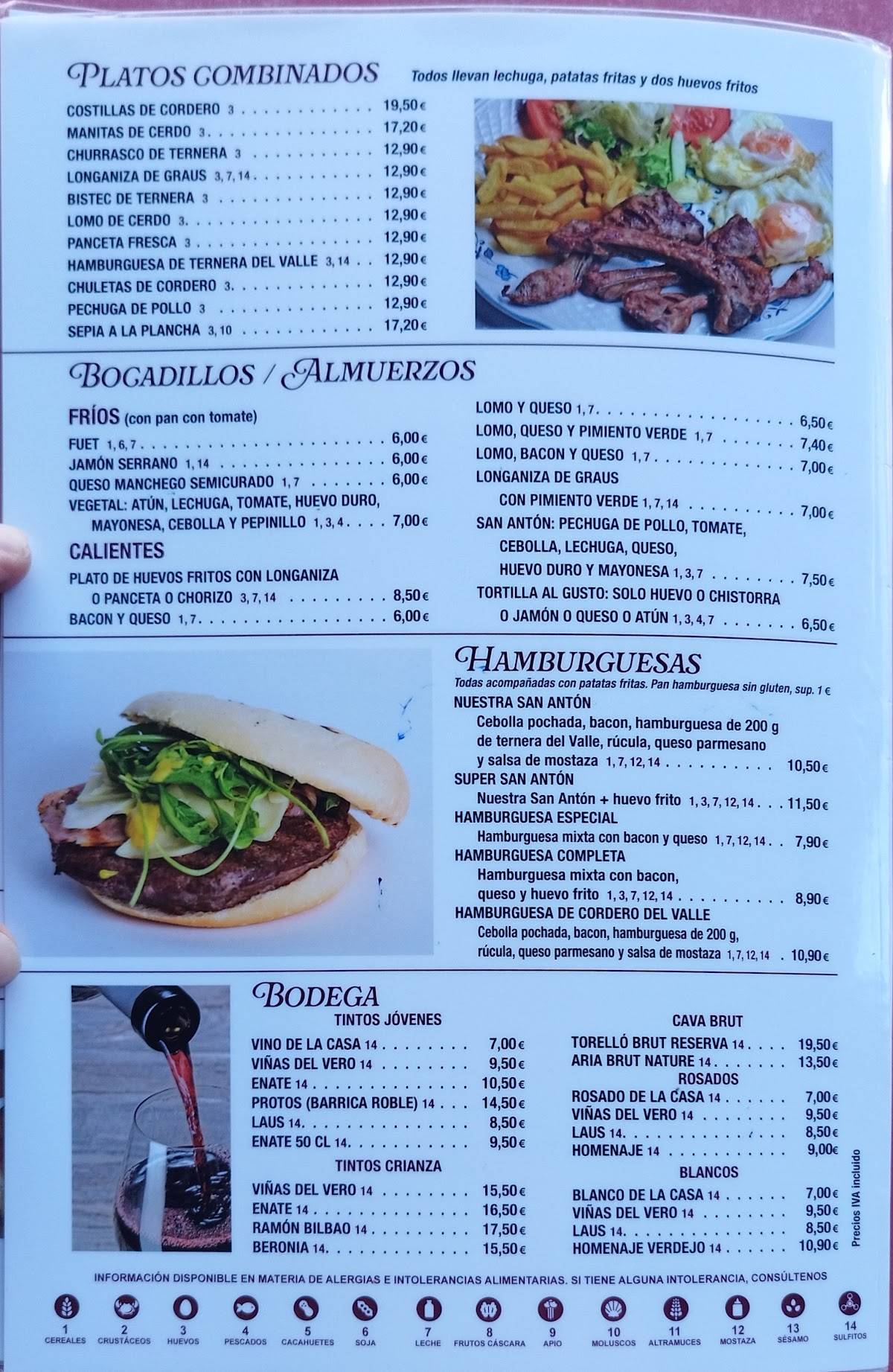 Rincón Del Foc меню