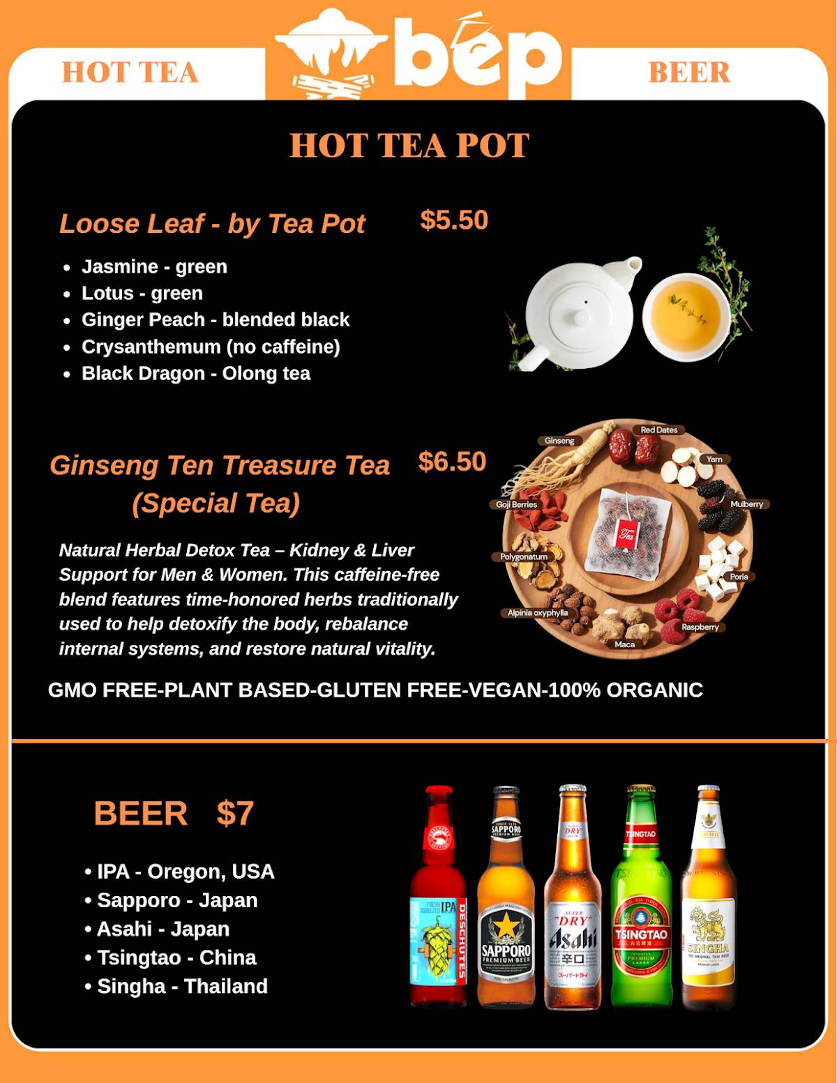 Bep Vietnamese Grill меню