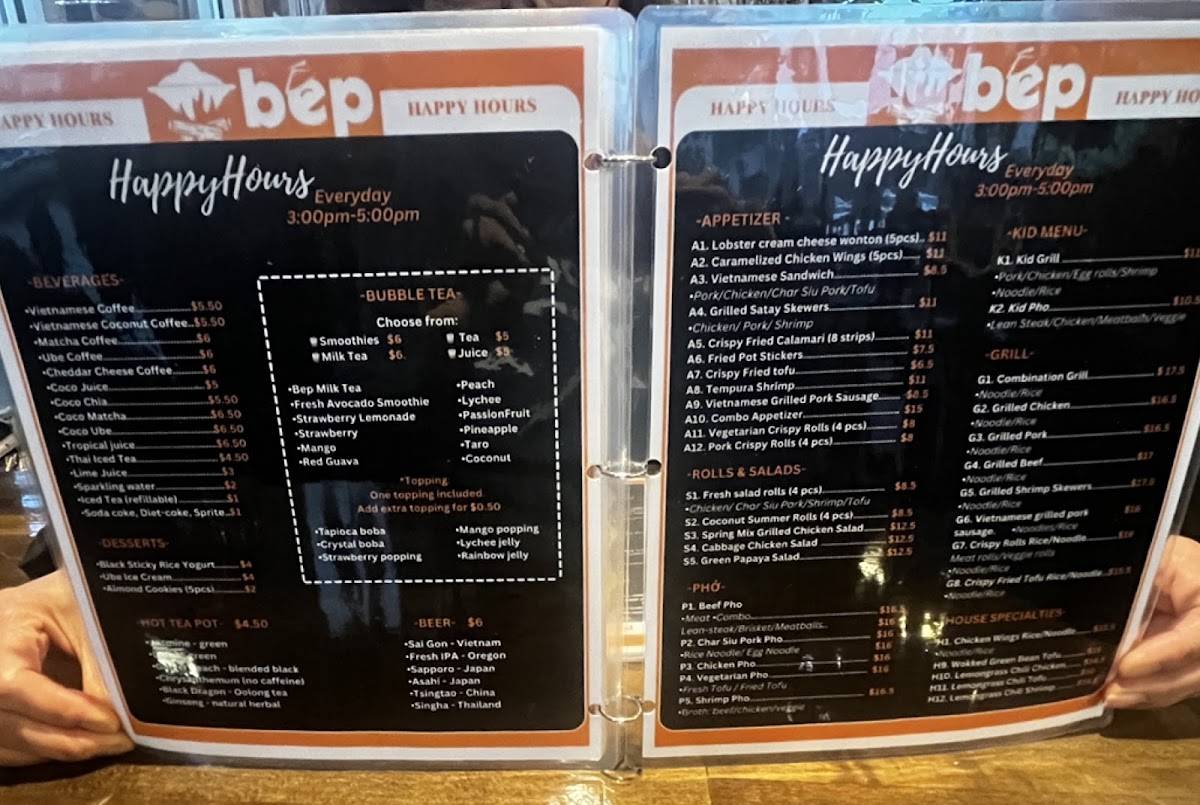 Bep Vietnamese Grill меню