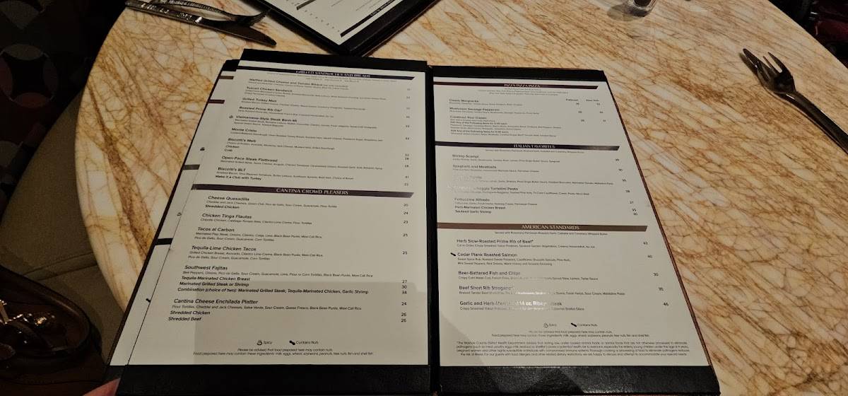 Biscotti’s Cafe меню