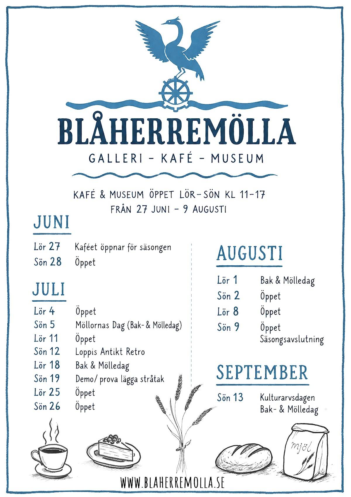 Blåherremölla меню