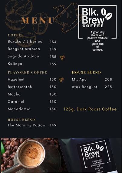 Blk.brew Coffee меню