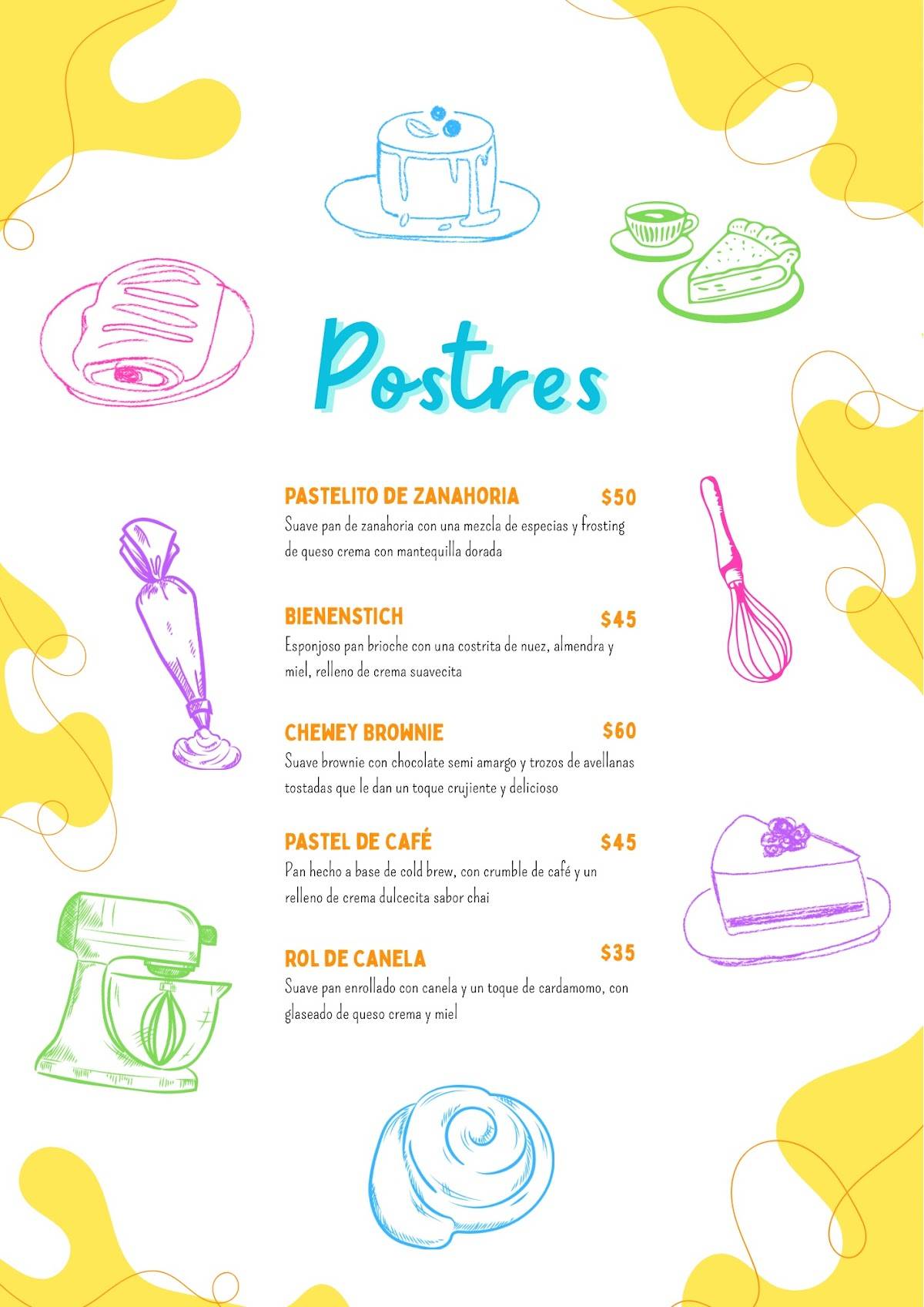 Boceto Café меню