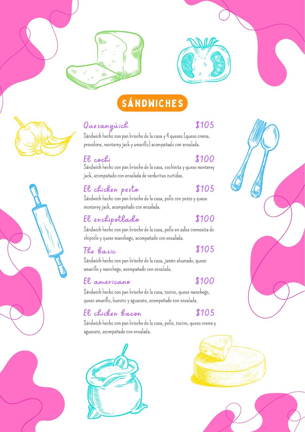 Boceto Café меню
