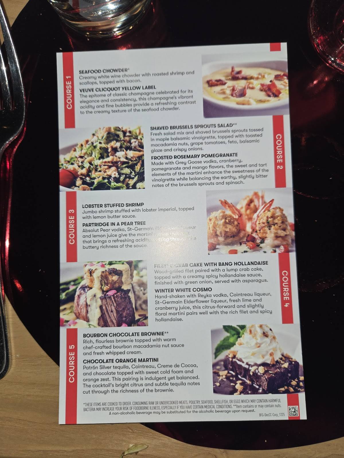 Bonefish Grill меню