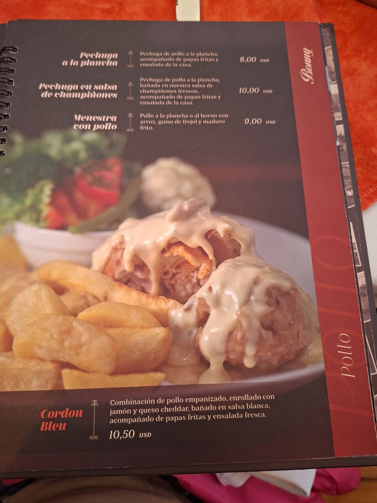 Bonny Restaurant меню